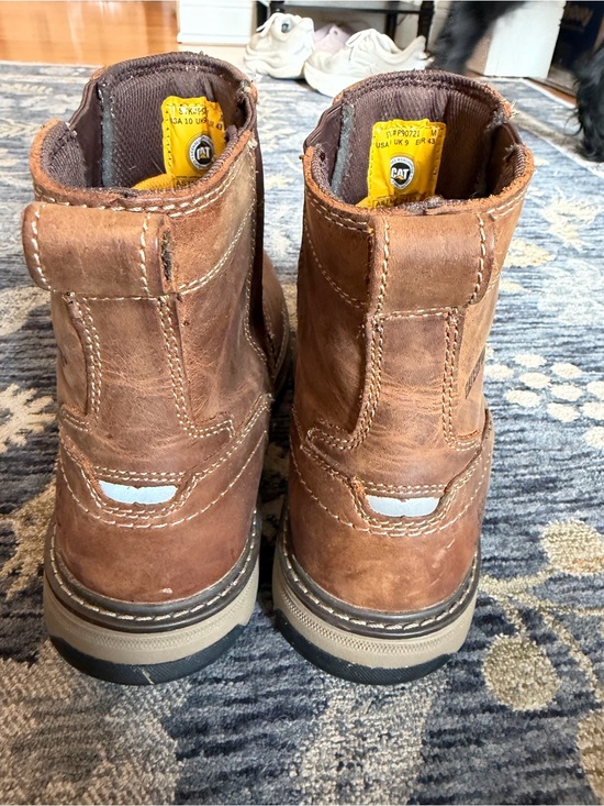 Caterpillar Brown Leather Chelsea Work Boots main image 5